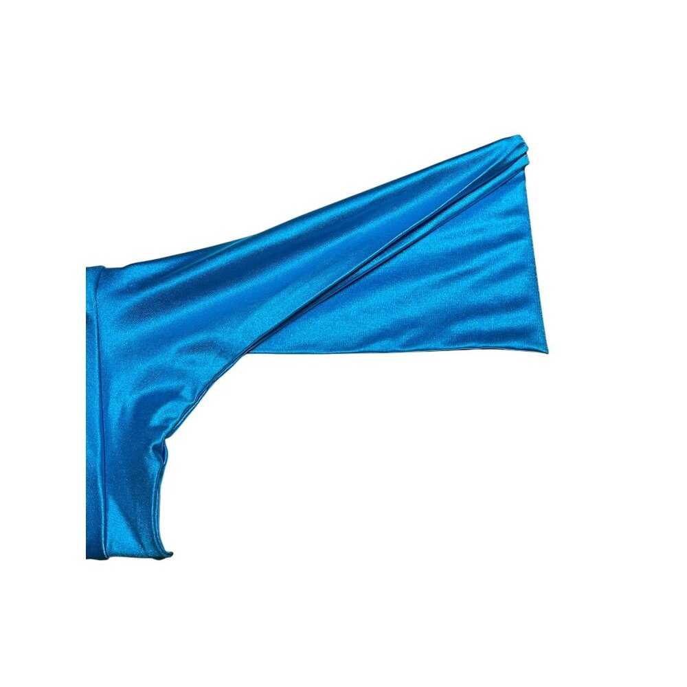 BodyZone Bundle Metallic Super Micro Shorts Shiny Spandex One Size Blue & Purple - Picture 9 of 15